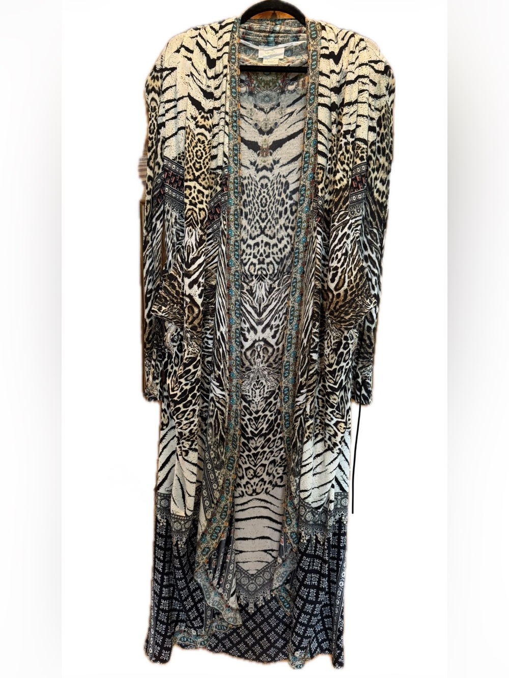 $899 CAMILLA Animalia Knit and Silk Layer! Sz OS